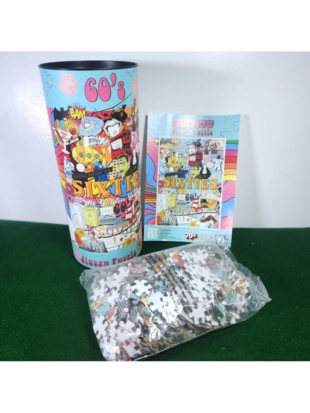60s Puzzle The Golden Years Jigsaw 500 Piece Boxer Gifts Tube Great Brit…